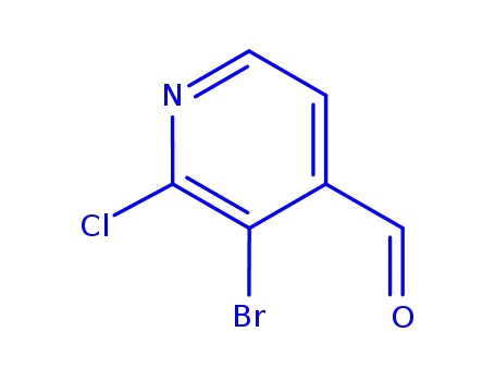 Molecular Structure of 1227602-82-5 (3-Bromo-2-chloropyridine-4-carboxaldehyde)