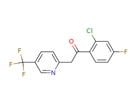Molecular Structure of 372122-68-4 (1-(2-Chloro-4-Fluorophenyl)-2-(5-Trifluoromethyl-2-Pyridinyl)Ethanone)