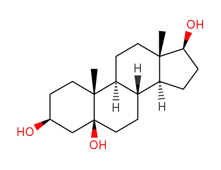Molecular Structure of 33386-49-1 (5β-androstane-3β,5,17β-triol)