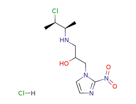 α-<<(threo-2-chloro-1-methylpropyl)amino>methyl>-2-nitro-1H-imidazole-1-ethanol hydrochloride