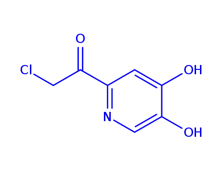 Molecular Structure of 122307-13-5 (Ethanone, 2-chloro-1-(4,5-dihydroxy-2-pyridinyl)- (9CI))