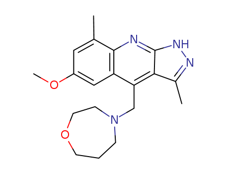 1H-Pyrazolo[3,4-b]quinoline, 6-methoxy-3,8-dimethyl-4-[(tetrahydro-1,4-oxazepin-4(5H)-yl)methyl]-