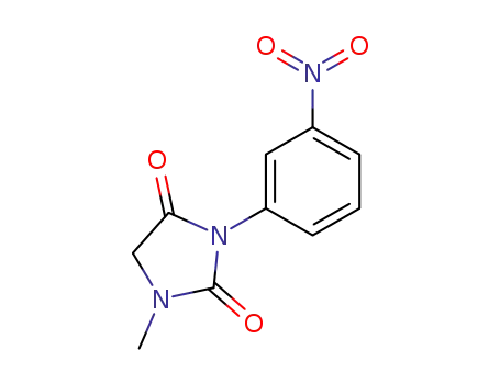 Molecular Structure of 83996-81-0 (2,4-Imidazolidinedione, 1-methyl-3-(3-nitrophenyl)-)