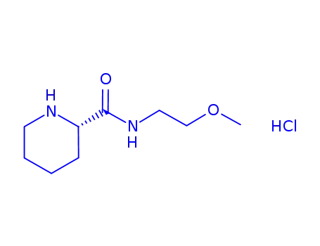 Molecular Structure of 1236262-33-1 (N-(2-Methoxyethyl)-2-piperidinecarboxamidehydrochloride)