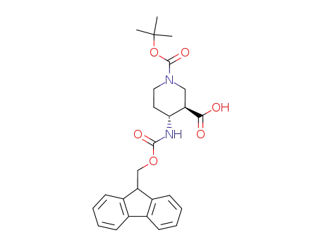 4-(9<i>H</i>-fluoren-9-ylmethoxycarbonylamino)-piperidine-1,3-dicarboxylic acid 1-<i>tert</i>-butyl ester