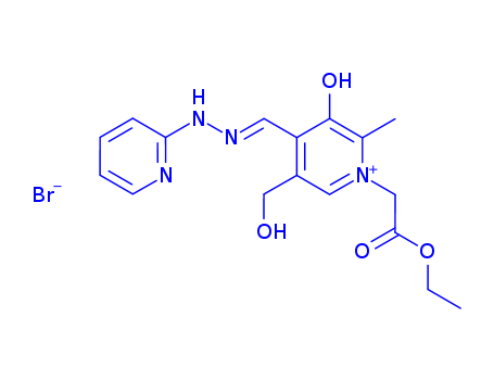 Pyridinium,1-(2-ethoxy-2-oxoethyl)-3-hydroxy-5-(hydroxymethyl)-2-methyl-4-[[2-(2-pyridinyl)hydrazinylidene]methyl]-,bromide (1:1)