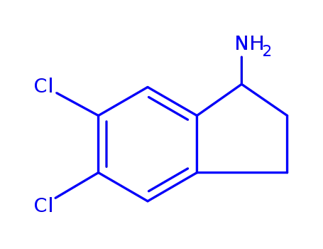 Molecular Structure of 1259778-48-7 ((1S)-5,6-DICHLOROINDANYLAMINE)
