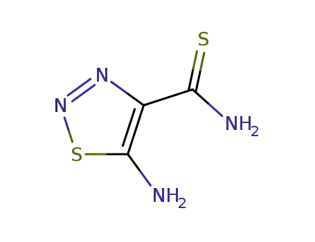 Molecular Structure of 100097-66-3 (1,2,3-Thiadiazole-4-carbothioamide, 5-amino-)