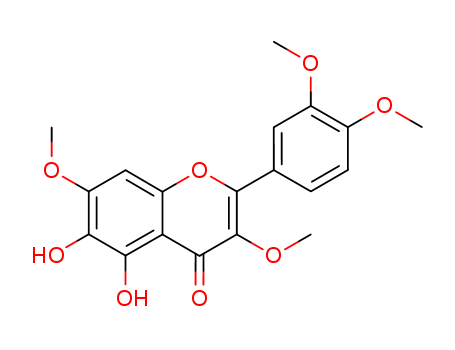 4H-1-Benzopyran-4-one,
2-(3,4-dimethoxyphenyl)-5,6-dihydroxy-3,7-dimethoxy-(63296-15-1)