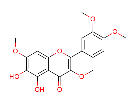 Molecular Structure of 63296-15-1 (4H-1-Benzopyran-4-one,
2-(3,4-dimethoxyphenyl)-5,6-dihydroxy-3,7-dimethoxy-)