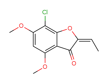 Molecular Structure of 129529-63-1 ((E)-7-chloro-2-ethylidene-4,6-dimethoxy-3(2H)-benzofuranone)
