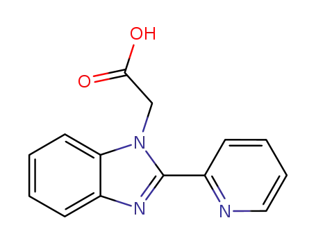 Molecular Structure of 100726-39-4 ((2-PYRIDIN-2-YL-BENZOIMIDAZOL-1-YL)-ACETIC ACID)