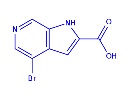 Molecular Structure of 1252572-24-9 (4-BroMo-1H-pyrrolo[2,3-c]pyridine-2-carboxylic acid)