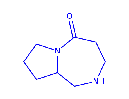 Molecular Structure of 1000577-71-8 (Octahydro-5H-pyrrolo[1,2-a][1,4]diazepin-5-one)