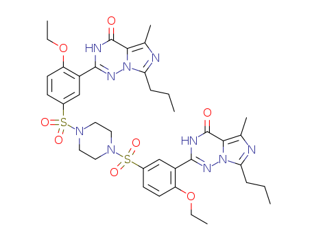 2,2'-((piperazine-1,4-disulfonyl)bis(2-ethoxy-5,1-phenylene))bis(5-methyl-7-propylimidazo[5,1-f][1,2,4]triazin-4(3H)-one)