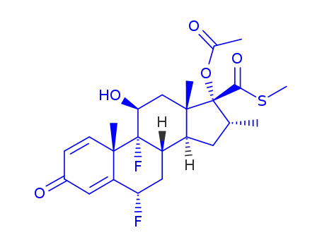 Molecular Structure of 125709-03-7 ((9xi,17xi)-6,9-difluoro-11-hydroxy-16-methyl-3-oxo-20-thioxopregna-1,4-dien-17-yl acetate)
