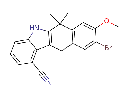 9-bromo-8-methoxy-6,6-dimethyl-6,11-dihydro-5H-benzo[b]carbazole-1-carbonitrile