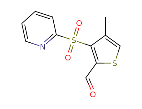 4-methyl-3-(pyridine-2-sulfonyl)thiophene-2-carbaldehyde