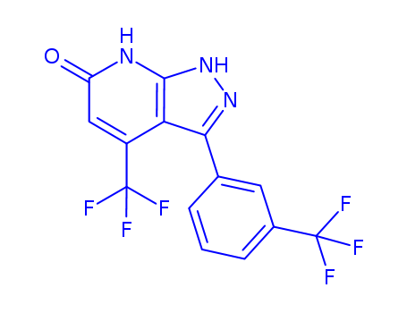 6H-Pyrazolo[3,4-b]pyridin-6-one, 1,7-dihydro-4-(trifluoromethyl)-3-[3-(trifluoromethyl)phenyl]-