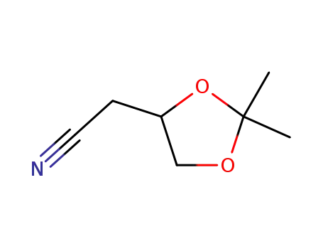 Molecular Structure of 74889-59-1 ((DL)-2,2-dimethyl-4-(cyanomethyl)-1,3-dioxolane)