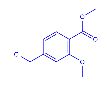Molecular Structure of 1263285-16-0 (4-Chloromethyl-2-methoxy-benzoic acid methyl ester)