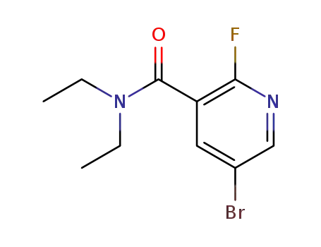 Molecular Structure of 1010836-38-0 (5-Bromo-N,N-diethyl-2-fluoronicotinamide)