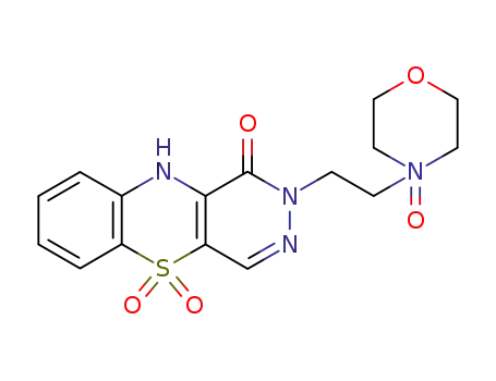 Molecular Structure of 126598-49-0 (2-[2-(4-oxidomorpholin-4-yl)ethyl]-2,3-dihydro-1H-pyridazino[4,5-b][1,4]benzothiazin-1-one 5,5-dioxide)