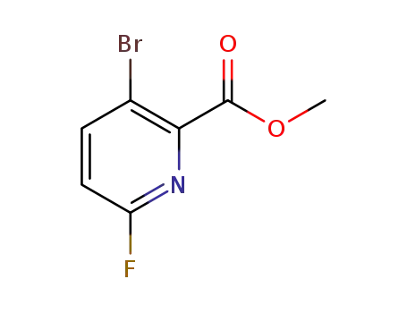 Molecular Structure of 1214324-98-7 (methyl 3-bromo-6-fluoropyridine-2-carboxylate)