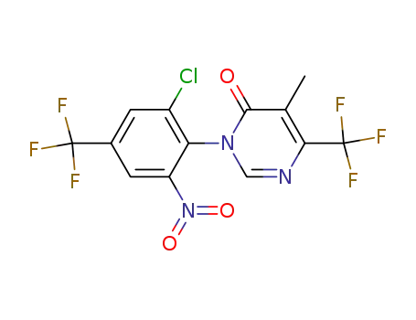 1-(2-chloro-6-nitro-4-trifluoromethylphenyl)-5-methyl-4-trifluoromethyl pyrimidin-6-one