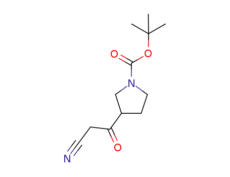 Molecular Structure of 660406-89-3 (TERT-BUTYL 3-CYANOACETYL-1-PYRROLIDINECARBOXYLATE)