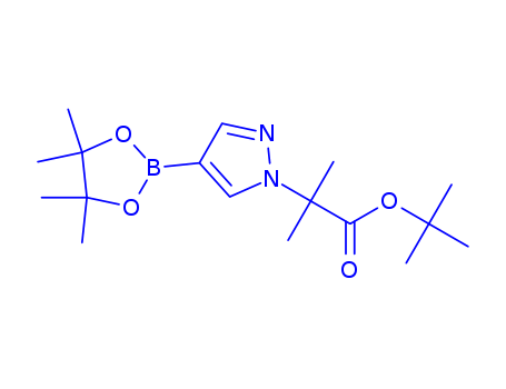 tert-butyl 2-methyl-2-(4-(4,4,5,5-tetramethyl-1,3,2- dioxaborolan-2-yl)-1H-pyrazol-1-yl)propanoate