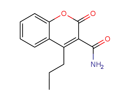Molecular Structure of 100393-61-1 (2-oxo-4-propyl-2<i>H</i>-chromene-3-carboxylic acid amide)