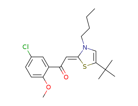 Ethanone, 2-[3-butyl-5-(1,1-dimethylethyl)-2(3H)-thiazolylidene]-1-(5-chloro-2-methoxyphenyl)-, (2Z)-