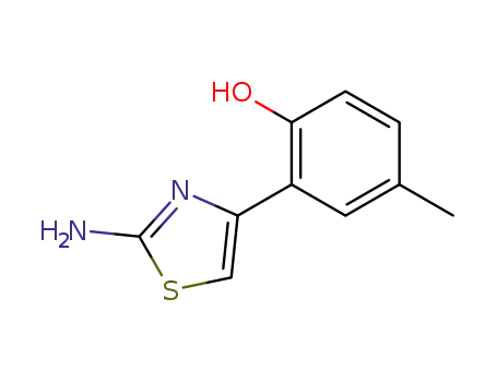 Molecular Structure of 103037-98-5 (Phenol, 2-(2-amino-4-thiazolyl)-4-methyl-)