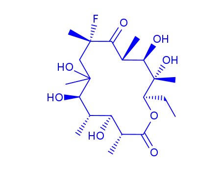 Molecular Structure of 104160-68-1 (8-Fluoroerythronolide A)