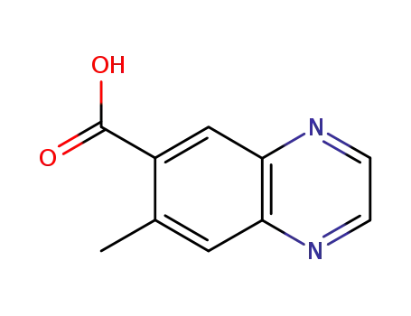 Molecular Structure of 10351-82-3 (6-Quinoxalinecarboxylic acid, 7-methyl-)