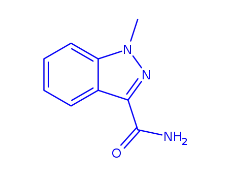 Molecular Structure of 129137-93-5 (1-Methyl-1H-indazole-3-carboxaMide)