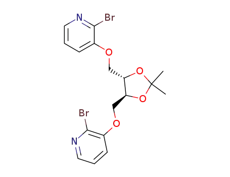 Molecular Structure of 137129-41-0 ((+)-(4S-trans)-<4,5-dimethanol-2,2-dimethyl-1,3-dioxolane>-bis<3-(2-bromo)pyridine>)