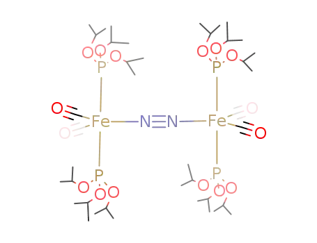 Molecular Structure of 114395-22-1 ({(CO)2(P(OCH(CH<sub>3</sub>)2)3)2Fe}2N<sub>2</sub>)