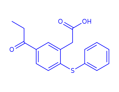 2-phenylthio-5-propionyl phenyl acetic acid manufacture