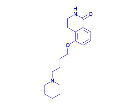 Molecular Structure of 129075-73-6 (3,4-dihydro-5-(4-(1-piperidinyl)butoxy)-1(2H)-isoquinolinone)