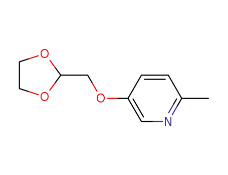 Molecular Structure of 494776-68-0 (5-(1,3-dioxolan-2-ylmethoxy)-2-methylpyridine)