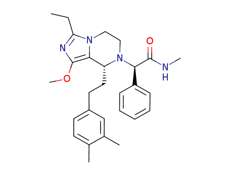 Imidazo[1,5-a]pyrazine-7(8H)-acetamide, 8-[2-(3,4-dimethylphenyl)ethyl]-3-ethyl-5,6-dihydro-1-methoxy-N-methyl-α-phenyl-, (αR,8R)-