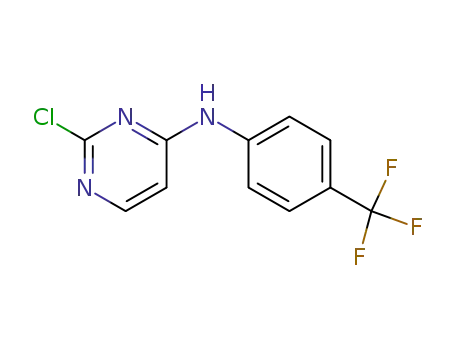 Molecular Structure of 1036705-78-8 (2-Chloro-N-[4-(trifluoromethyl)-phenyl]pyrimidin-4-amine)