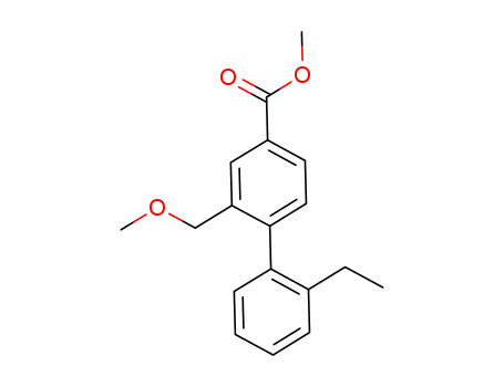 Molecular Structure of 1196973-59-7 (methyl 2'-ethyl-2-(methoxymethyl)-1,1'-biphenyl-4-carboxylate)