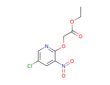 Molecular Structure of 105544-27-2 (Acetic acid, [(5-chloro-3-nitro-2-pyridinyl)oxy]-, ethyl ester)