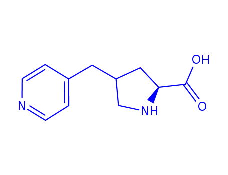 Molecular Structure of 1049984-09-9 ((2S,4R)-4-(pyridin-4-ylMethyl)pyrrolidine-2-carboxylic acid)