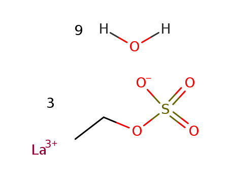 Molecular Structure of 15155-24-5 (Sulfuric acid, monoethyl ester, lanthanum(3+) salt, nonahydrate)