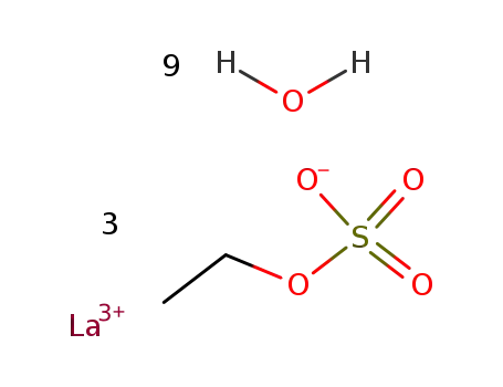 Molecular Structure of 15155-24-5 (Sulfuric acid, monoethyl ester, lanthanum(3+) salt, nonahydrate)