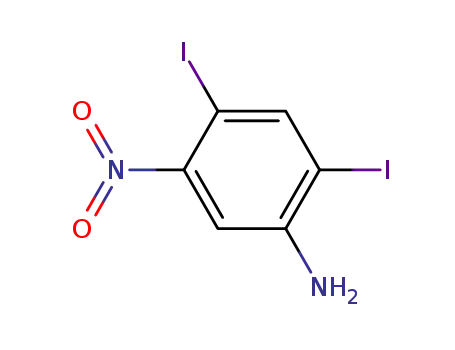 Molecular Structure of 116529-47-6 (2,4-diiodo-5-nitro-aniline)